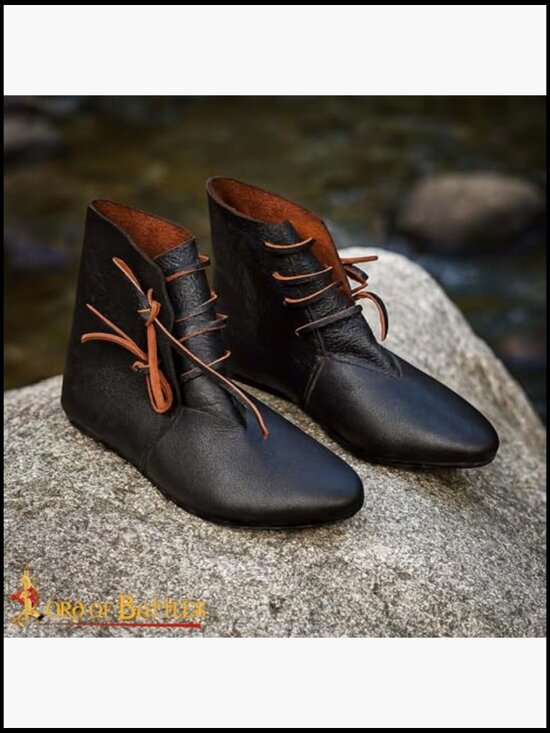 Genuine Leather Ankle Medieval Boots Viking Pirate Halloween Renaissance Cosplay main image 5